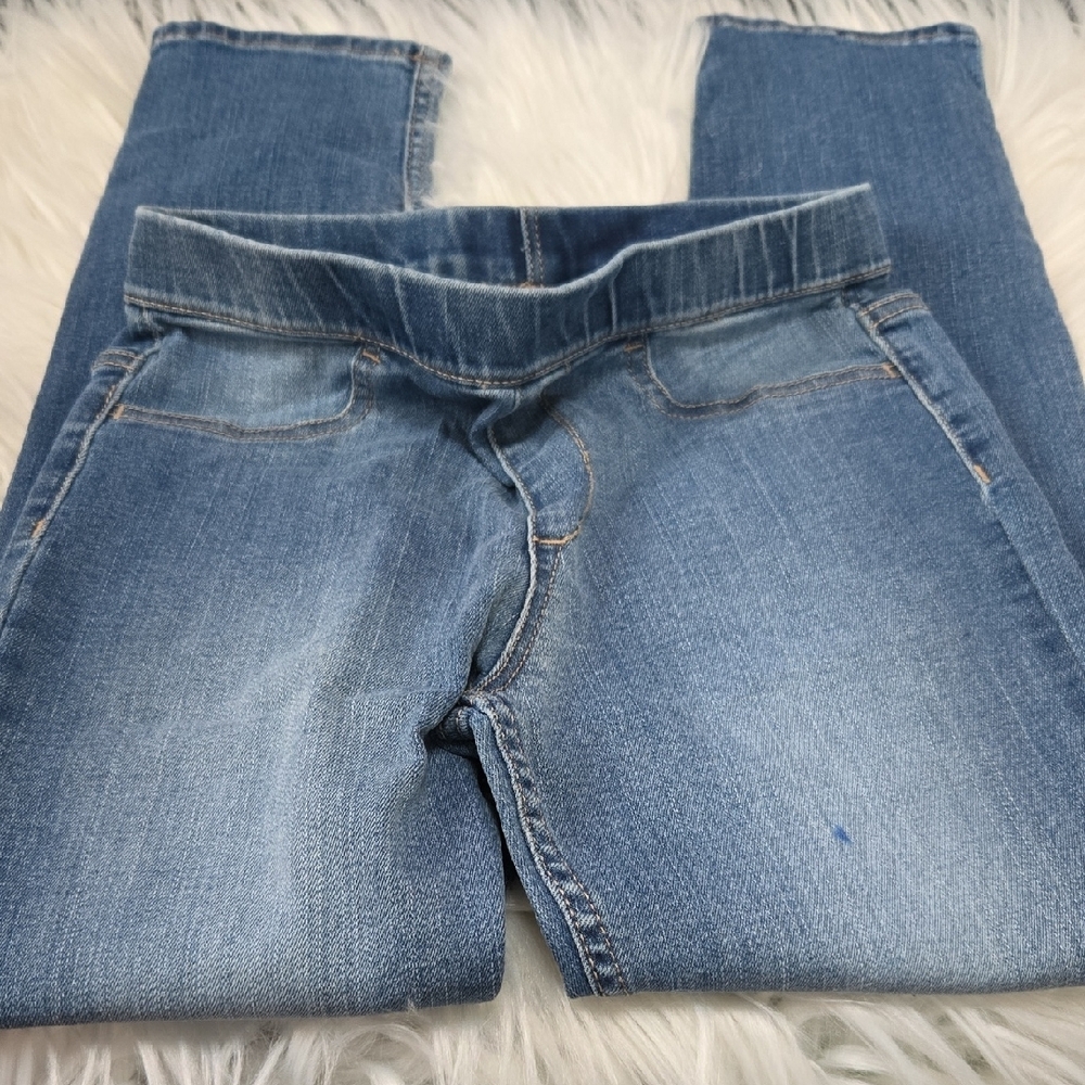 H&M Blue Unicorn Embroidered Girls Jeans- Size 7-8Y - Picture 2 of 4